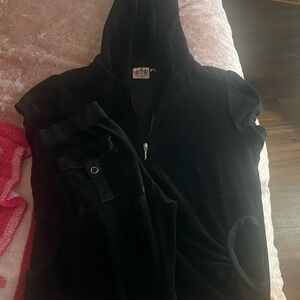 Vintage Juicy Couture Black Velour Tracksuit